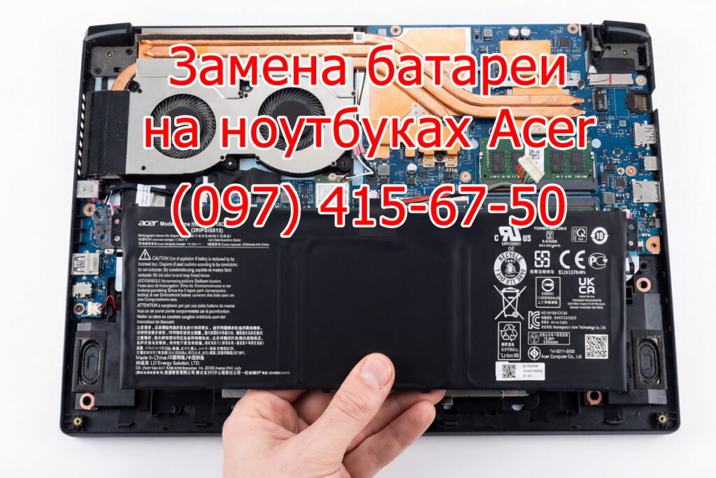 Замена (перепаковка) батареи на ноутбуках Acer в Киеве на Троещине